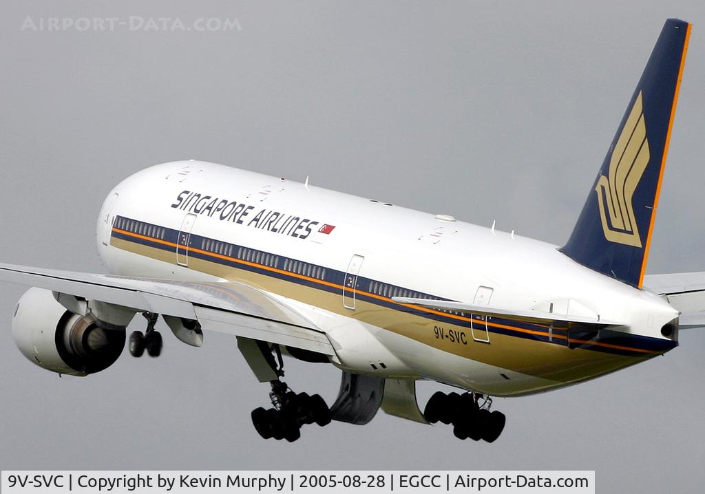 9V-SVC, 2001 Boeing 777-212/ER C/N 28526, Back off to Singapore from 24L.