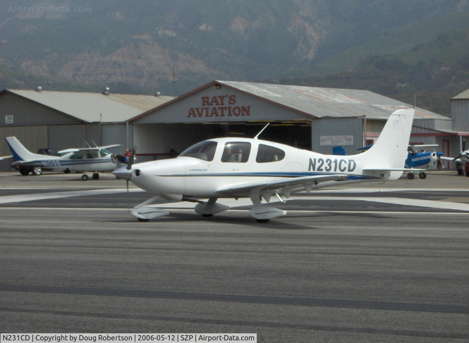 N231CD, 2001 Cirrus SR20 C/N 1125, 2001 Cirrus Design SR-20, Continental IO-360-ES 200 Hp, expedite taxi across Runway 22