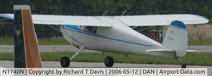 N1740N, 1946 Cessna 120 C/N 11984, 1946 Cessna 120 moving for a takeoff from Danville Va.