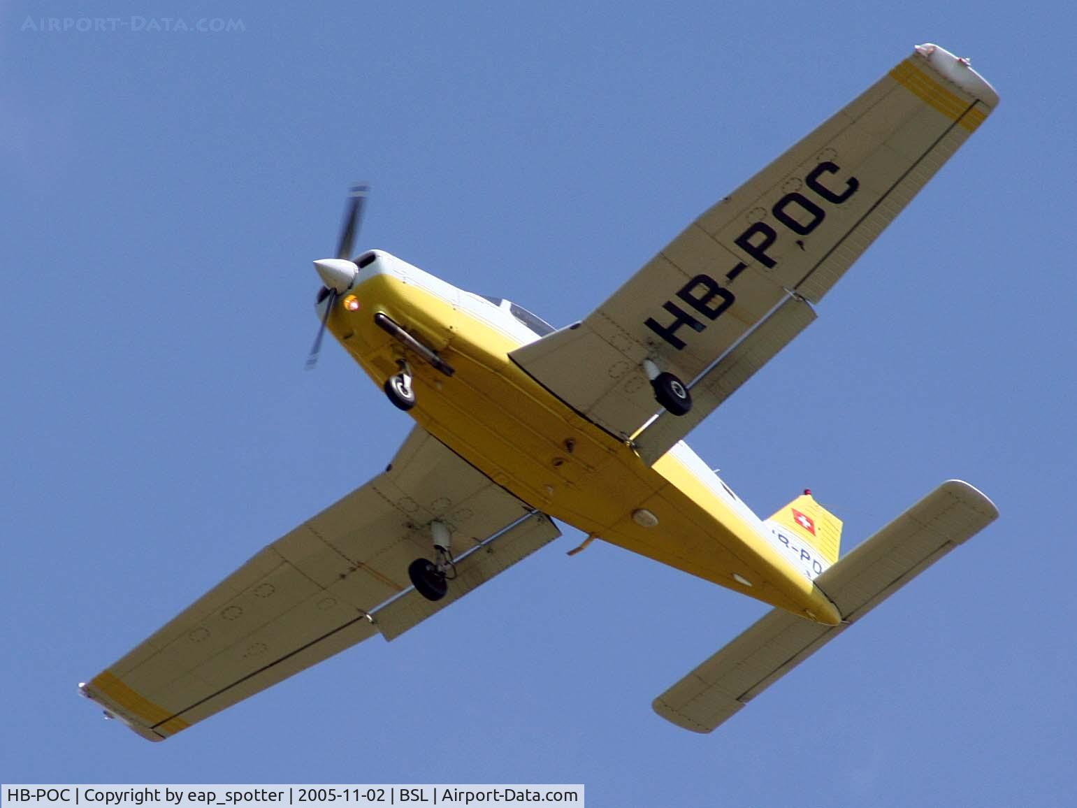 HB-POC, 1990 Piper PA-28-161 Cadet C/N 2841291, On final for runway 34