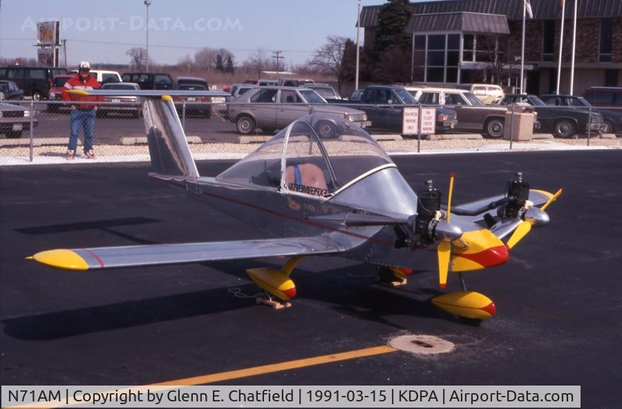 N71AM, 1984 Colomban MC-15 Cri-Cri (Cricket) C/N 12-0252, World's smallest twin