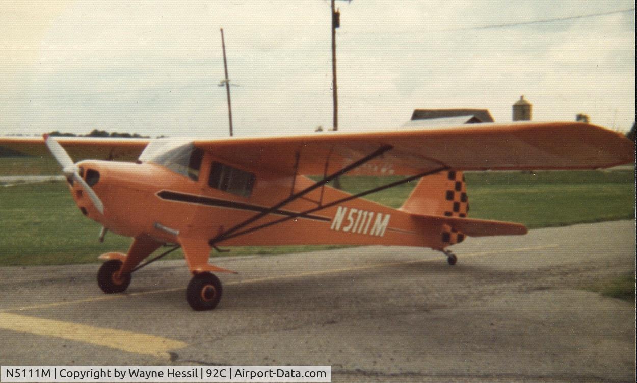 N5111M, 1946 Taylorcraft BC12-D C/N 10411, Sold AC in 1974, May look different now.