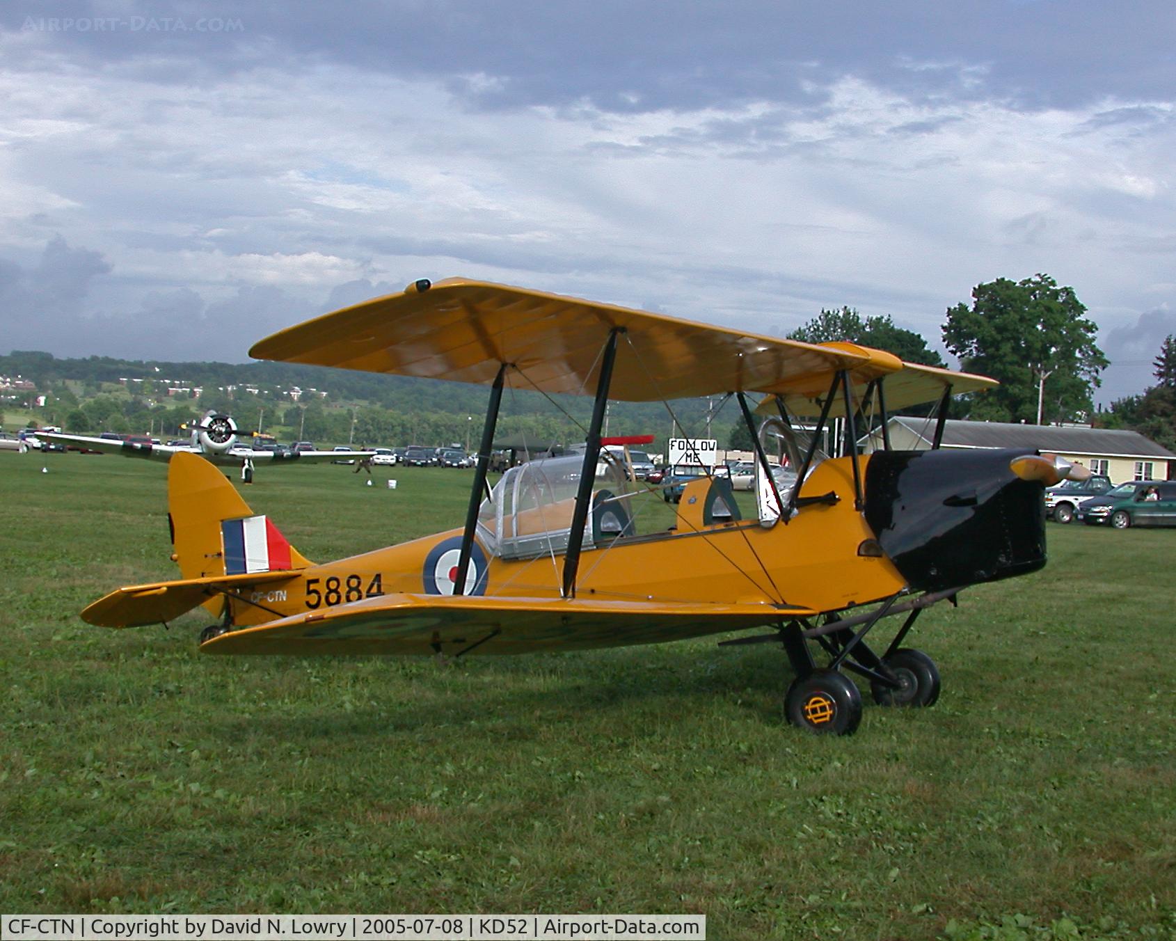 CF-CTN, 1941 De Havilland Canada DH-82C Tiger Moth C/N DHC1187, CF-CTN at KD52.