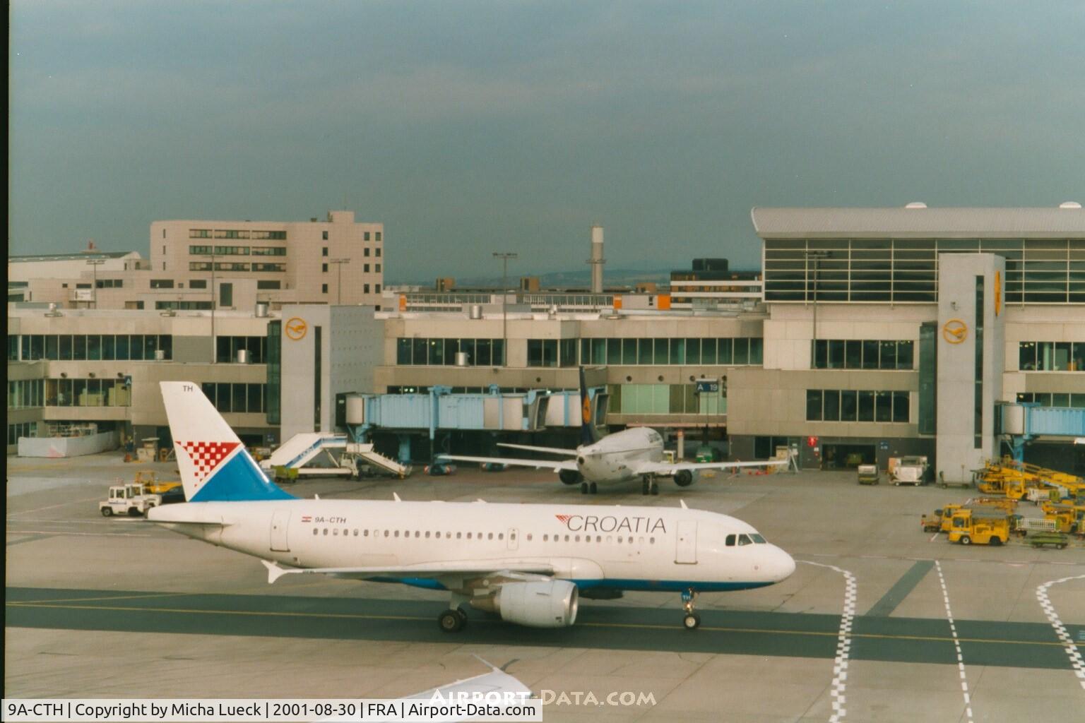 9A-CTH, 1998 Airbus A319-112 C/N 833, Just arriving in Frankfurt