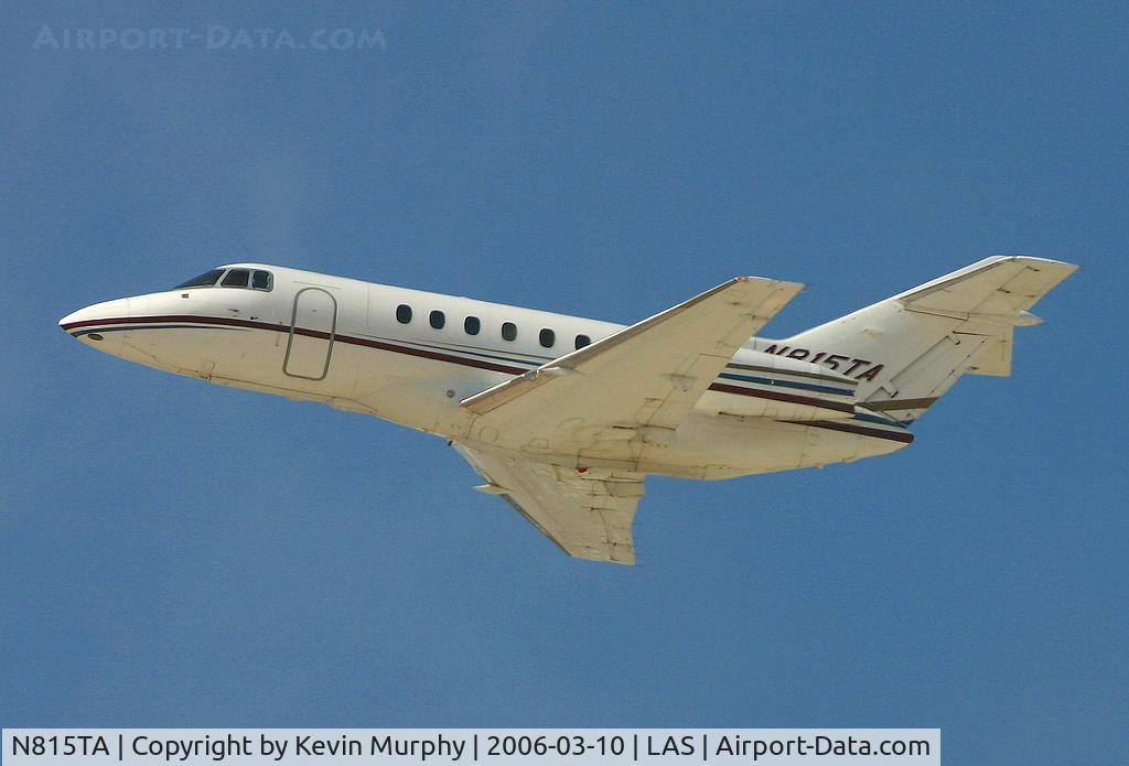 N815TA, 2001 Raytheon Hawker 800XP C/N 258534, Leaving Las Vegas.