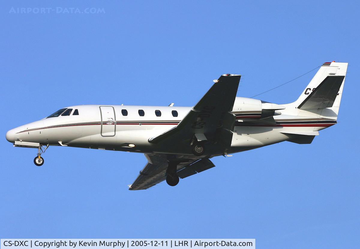 CS-DXC, 2005 Cessna 560XL C/N 560-5559, Portugese Biz jet coming into 27L.