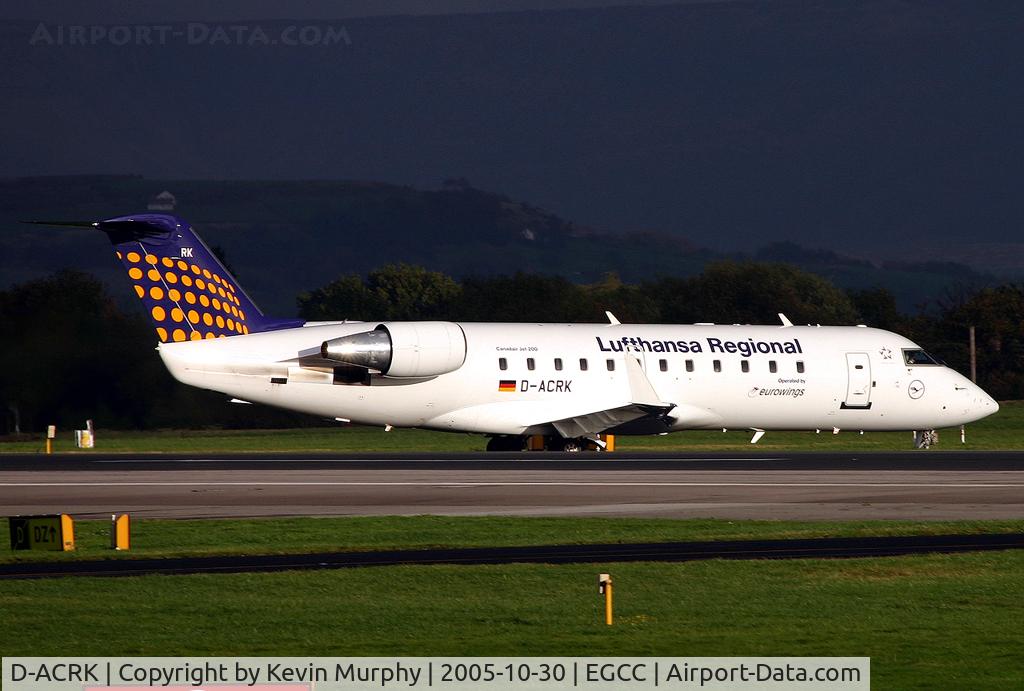 D-ACRK, 2004 Bombardier CRJ-200ER (CL-600-2B19) C/N 7901, Lots of rain any minute.
