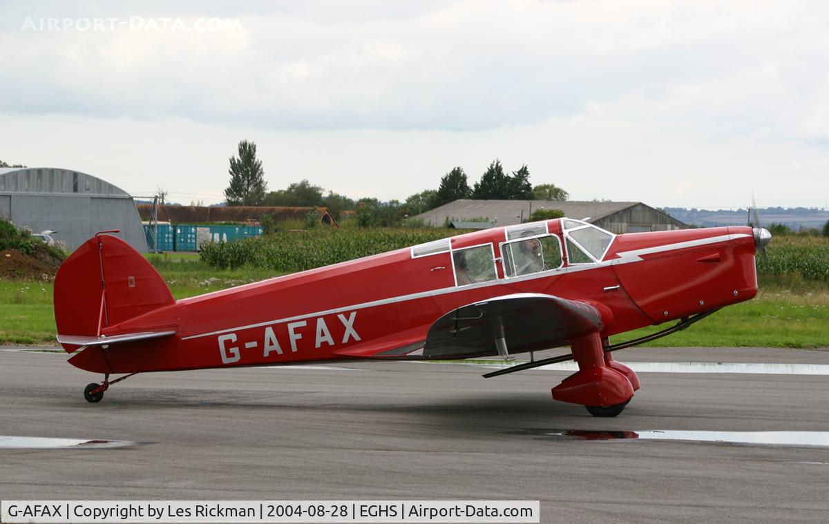 G-AFAX, 1937 British Aircraft Manufacturing Company Ltd BA Eagle 2 C/N 138, B.A. Eagle 2