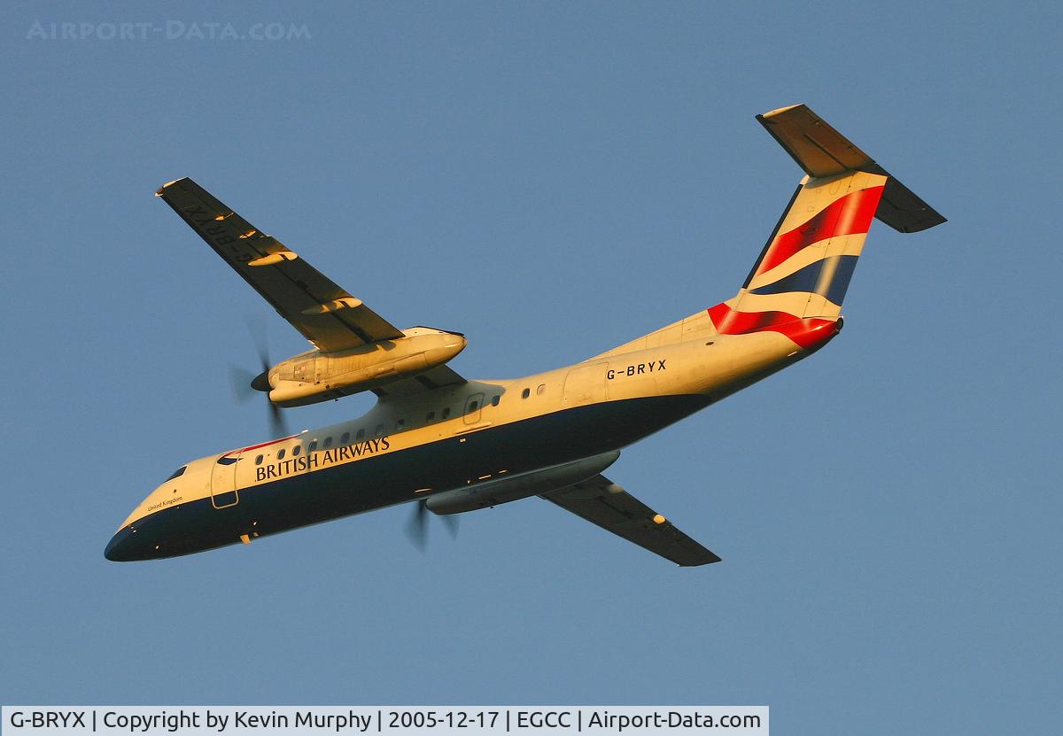 G-BRYX, 1997 De Havilland Canada DHC-8-311 Dash 8 C/N 508, In the early morning sun.