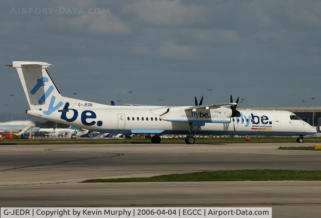 G-JEDR, 2003 De Havilland Canada DHC-8-402Q Dash 8 C/N 4087, Takr off from 06L.