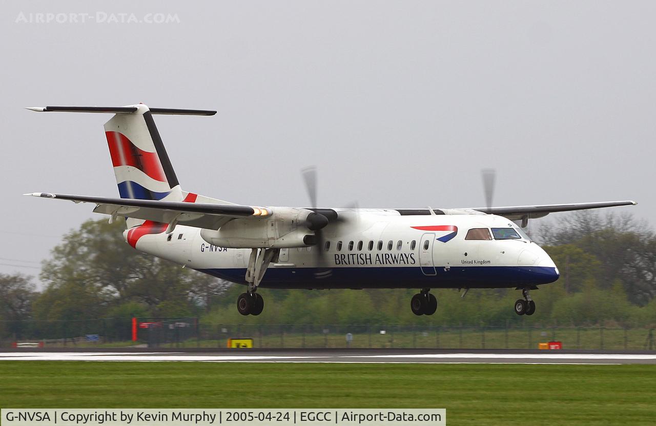 G-NVSA, 1997 De Havilland Canada DHC-8-311 Dash 8 C/N 451, Coming into 06R.
