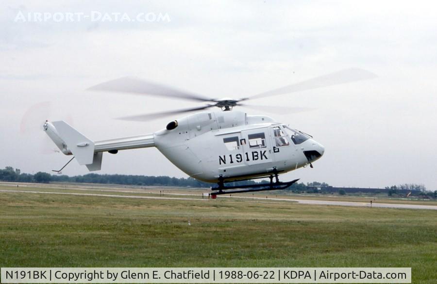 N191BK, 1988 Eurocopter-Kawasaki BK-117B-2 C/N 7146, Landing to give me a ride! BK117