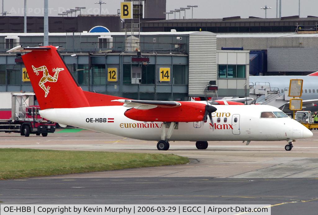 OE-HBB, 2000 De Havilland Canada DHC-8-402 Dash 8 C/N 541, Austrian registered operated in the Isle of Man.