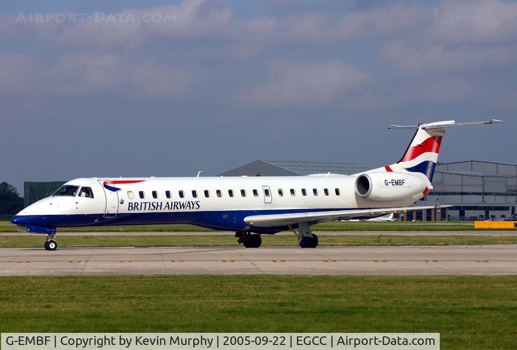 G-EMBF, 1998 Embraer EMB-145EU (ERJ-145EU) C/N 145088, Arriving at the threshold of 24L