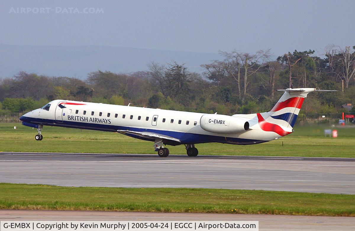 G-EMBX, 2002 Embraer EMB-145EU (ERJ-145EU) C/N 145573, Take off on 06L.