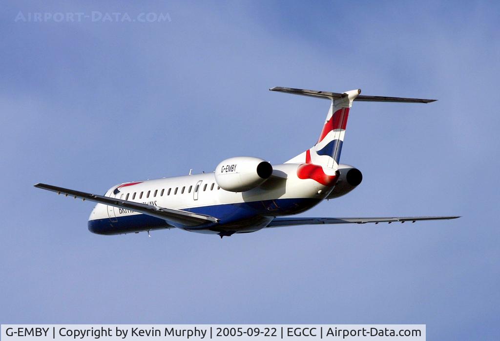 G-EMBY, 2002 Embraer EMB-145EU (ERJ-145EU) C/N 145617, Off into the blue.