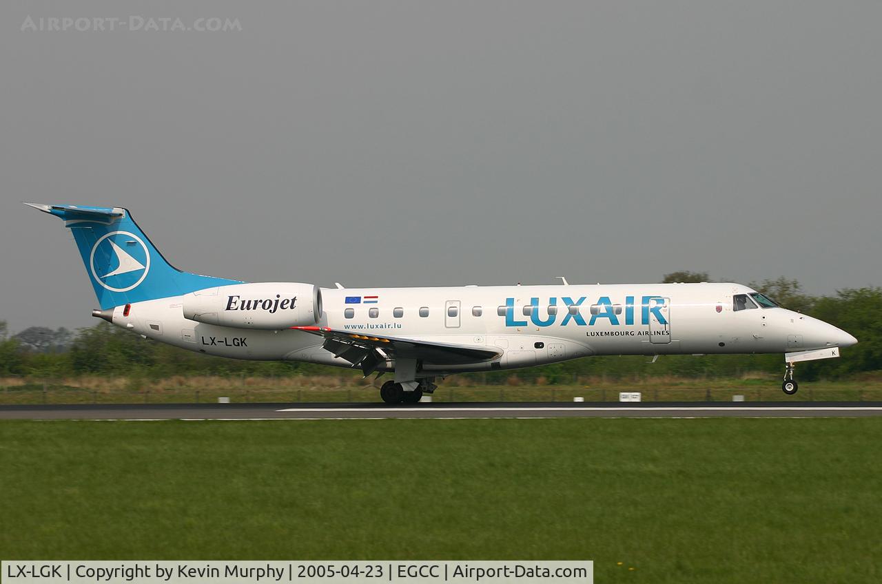 LX-LGK, 2005 Embraer ERJ-135LR (EMB-135LR) C/N 14500886, Arriving from Luxembourg on 06R.