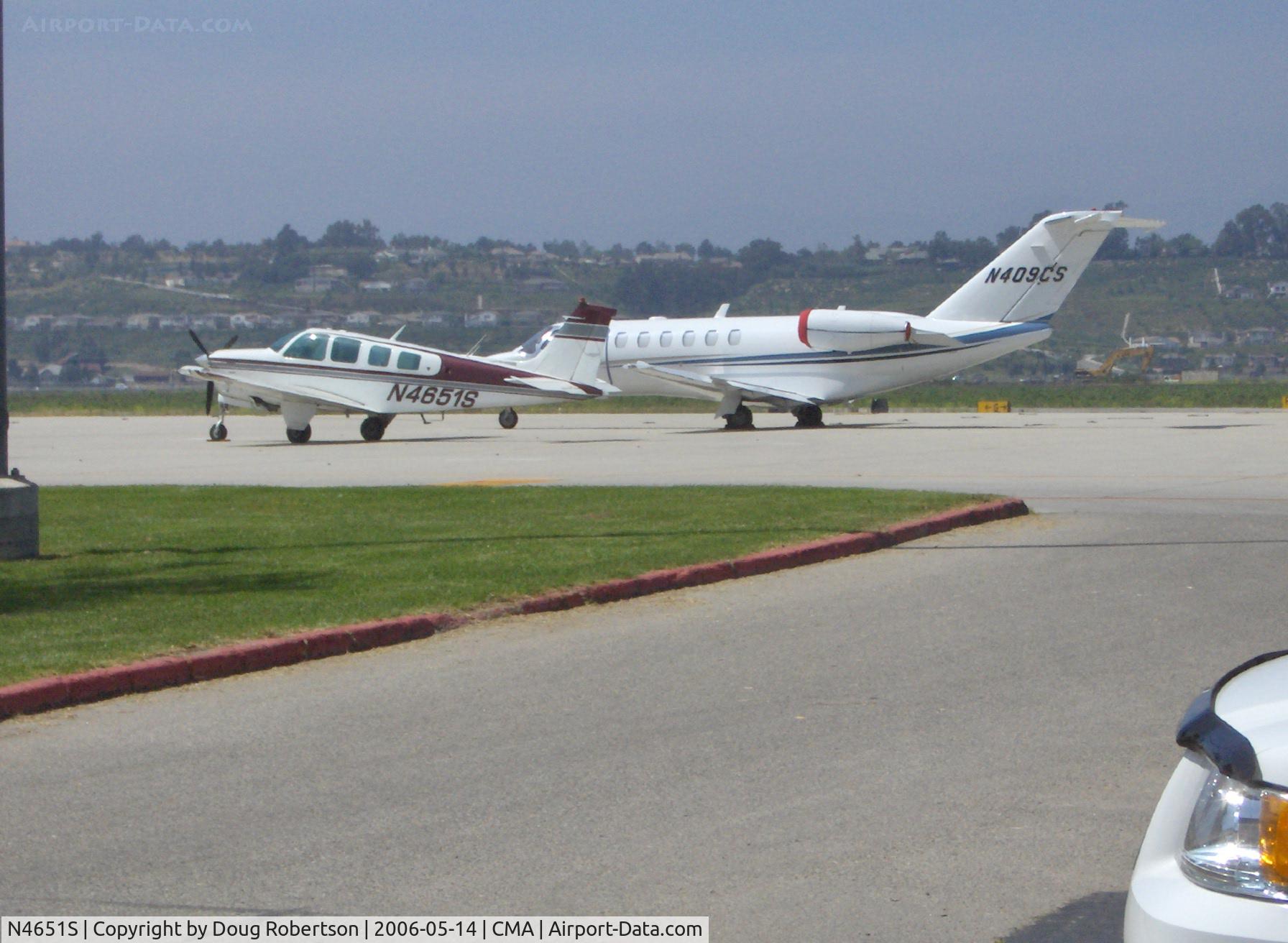 N4651S, 1975 Beech A36 Bonanza 36 C/N E-766, 1975 Beech A36 BONANZA, Continental IO-520-BA 285 Hp, N409CS behind