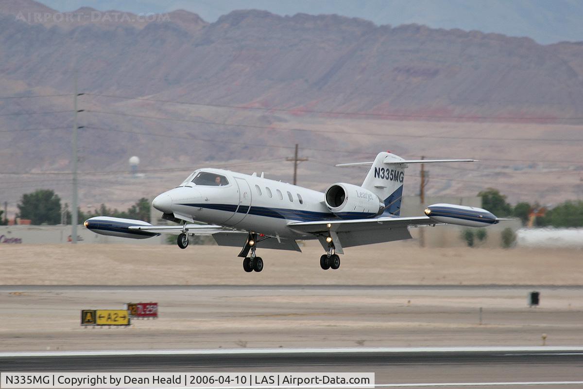 N335MG, 1987 Gates Learjet 35A C/N 626, N335MG arriving RWY 25L from John Wayne Airport Orange County (KSNA).