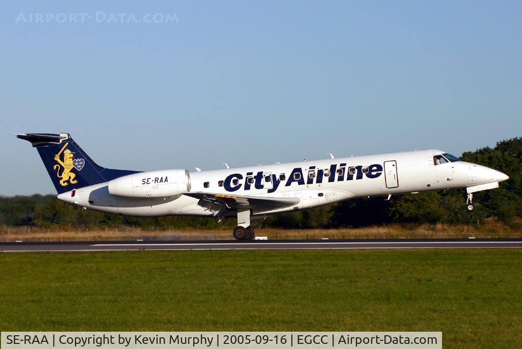 SE-RAA, 2000 Embraer ERJ-135ER (EMB-135ER) C/N 145210, Swedish beauty kicking down on 06R.
