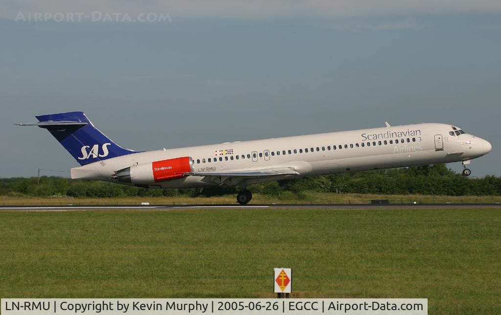 LN-RMU, 1992 McDonnell Douglas MD-87 (DC-9-87) C/N 53340, Touchdown on 06R.