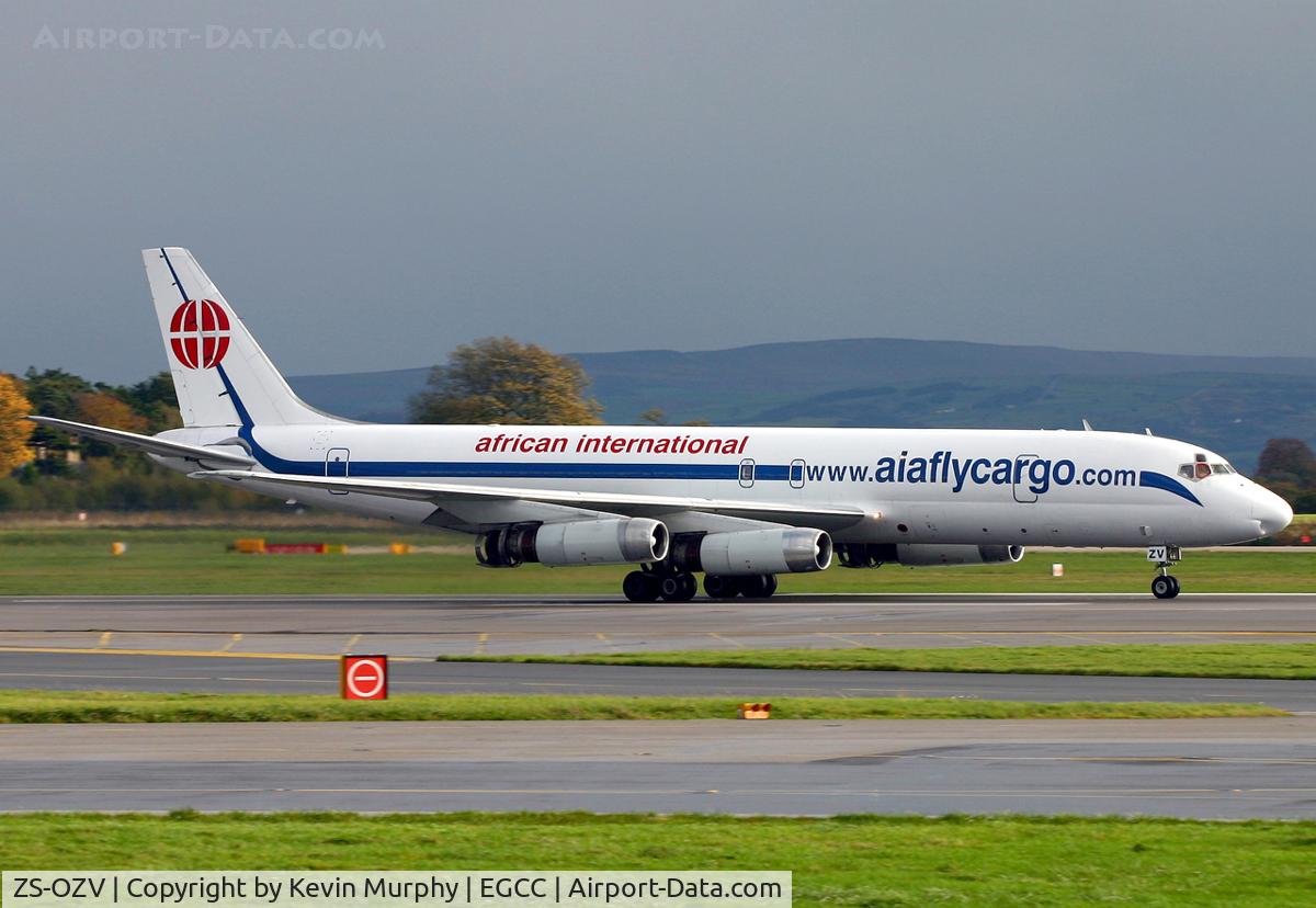 ZS-OZV, 1968 Douglas DC-8-62 C/N 45986, Old time DC8 arrriving on 24L.