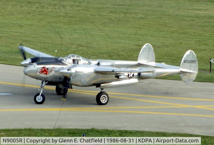 N9005R, 1944 Lockheed P-38M C/N 44-53095, Well-known among the airshow circuit, this was when it was owned by Bill Ross