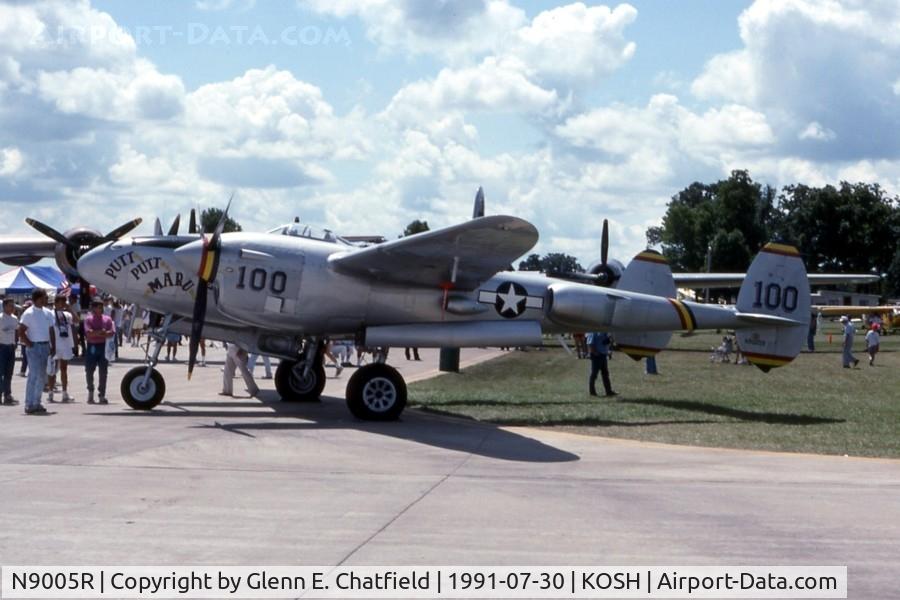 N9005R, 1944 Lockheed P-38M C/N 44-53095, New Paint, new owner, at the EAA Fly In