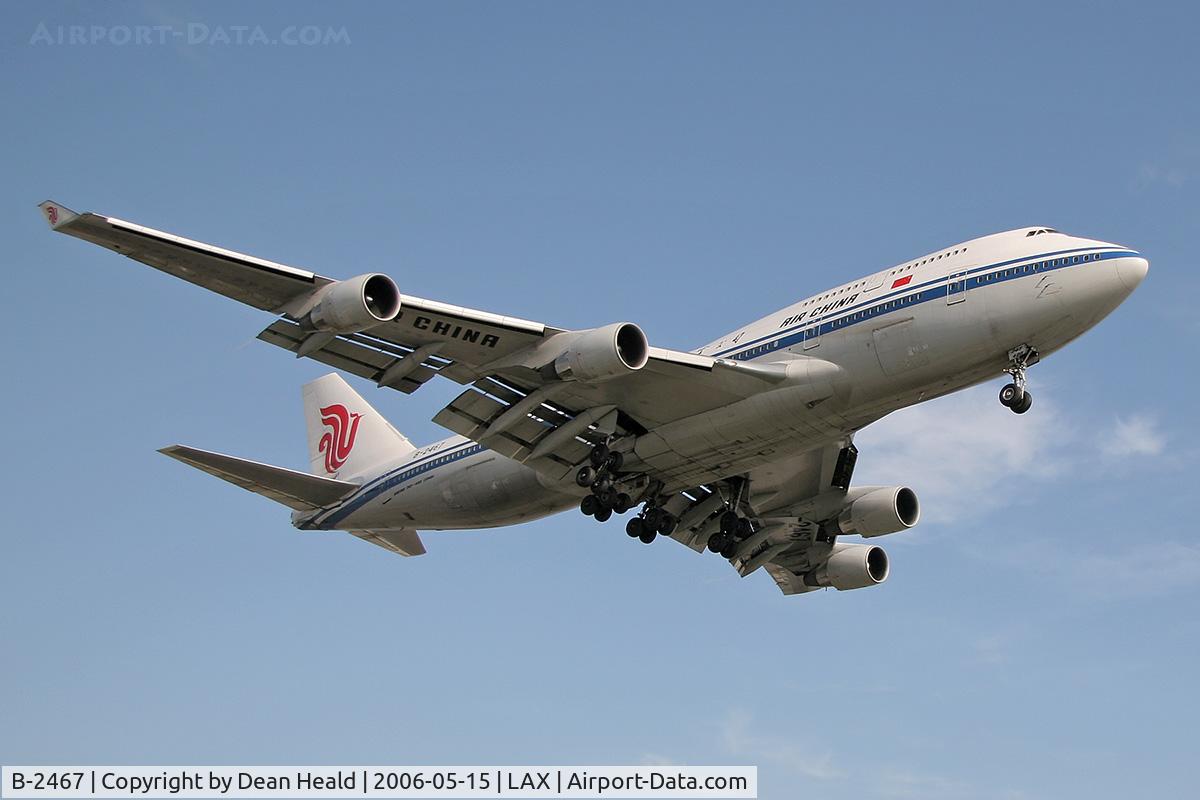 B-2467, 1997 Boeing 747-4J6M C/N 28754, Air China B-2467 (FLT CCA983) from Beijing Capital (ZBAA) on final approach to RWY 24R.