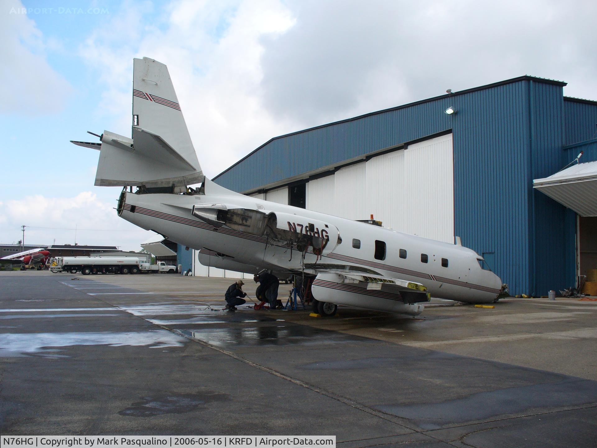 N76HG, 1966 Lockheed L-1329 JetStar 6 C/N 5076, Jetstar being broken up