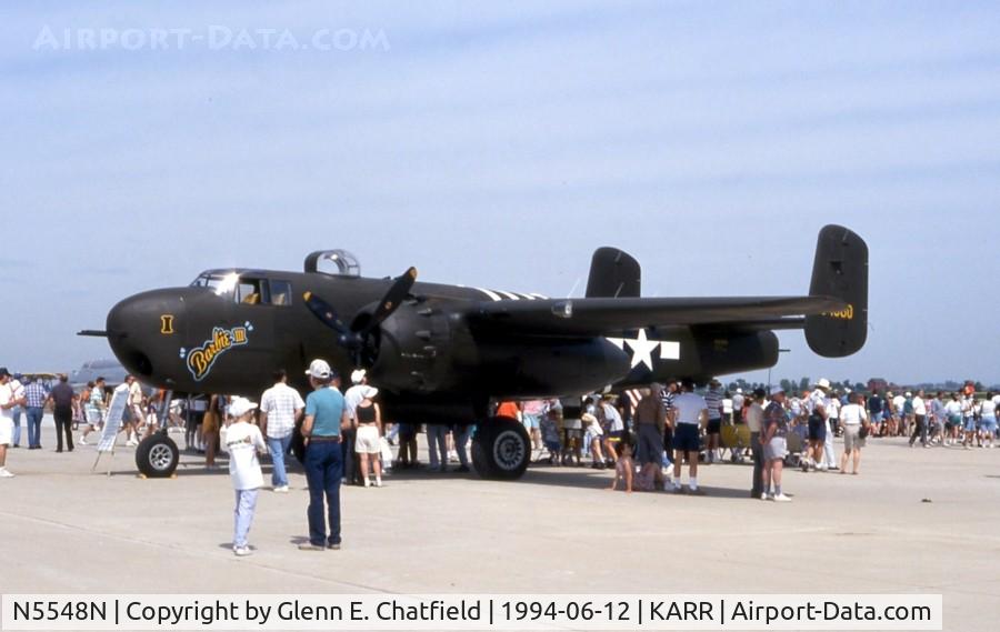 N5548N, 1943 North American B-25H Mitchell C/N 98-21107, On the ramp for an open house display