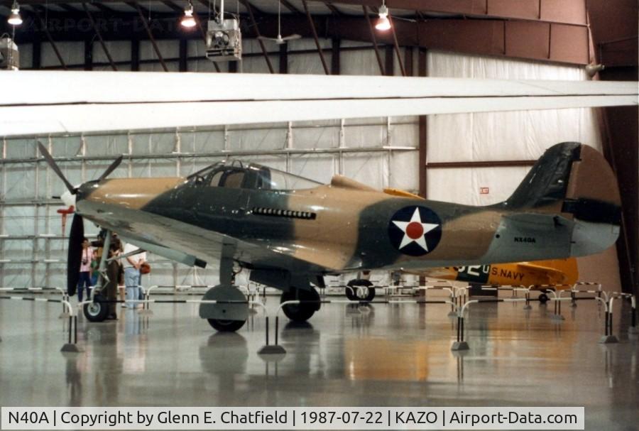 N40A, 1944 Bell P-39Q Airacobra C/N Not found 44-3908, In the Kalamazoo Air Zoo museum