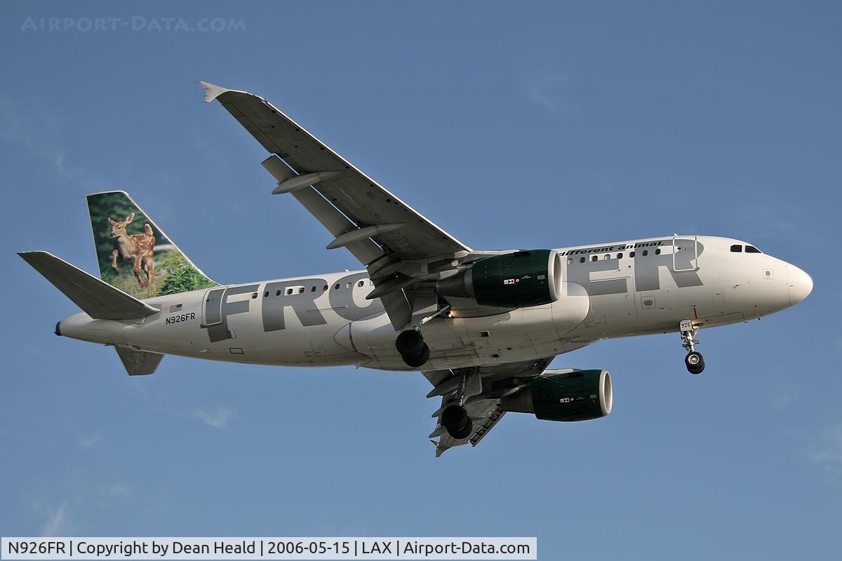 N926FR, 2004 Airbus A319-111 C/N 2198, Frontier Airlines N926FR - Fawn 