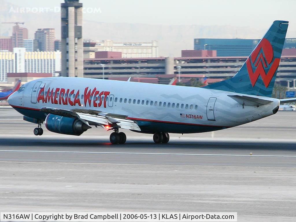 N316AW, 1987 Boeing 737-3S3 C/N 23713, America West / 1987 Boeing 737-3S3