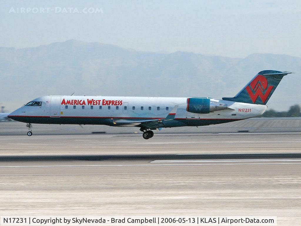 N17231, 1998 Canadair CRJ-200LR (CL-600-2B19) C/N 7231, America West Express / 1998 Canadair CL-600-2B19