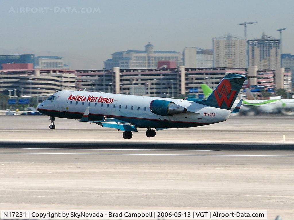 N17231, 1998 Canadair CRJ-200LR (CL-600-2B19) C/N 7231, America West Express / 1998 Canadair CL-600-2B19