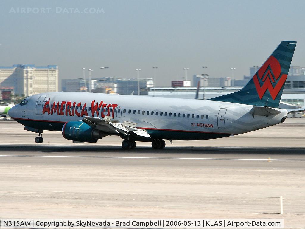 N315AW, 1987 Boeing 737-3S3 C/N 23734, America West / 1987 Boeing 737-3S3