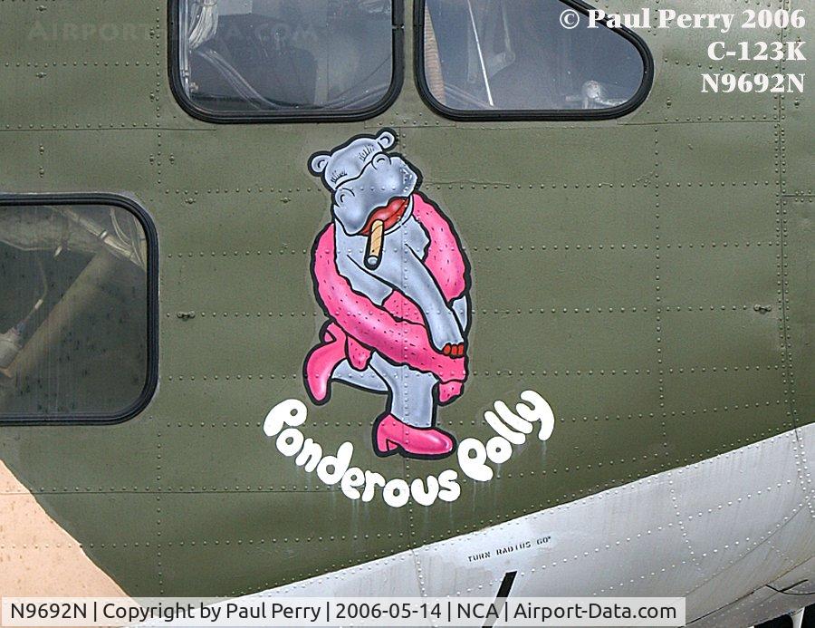 N9692N, 1954 Fairchild C-123K Provider C/N 20041, Local Provider's nose art.
