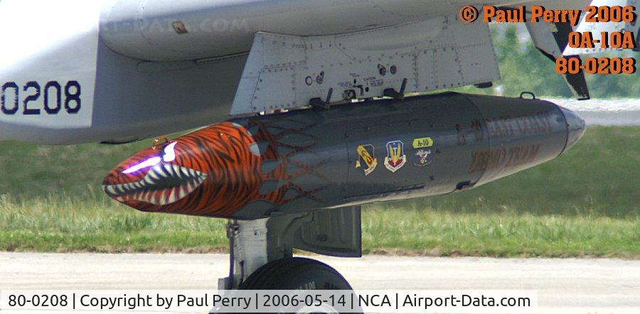 80-0208, 1980 Fairchild Republic A-10A Thunderbolt II C/N A10-0558, Love the new colors on the travel pods.  Sierra Hotel!