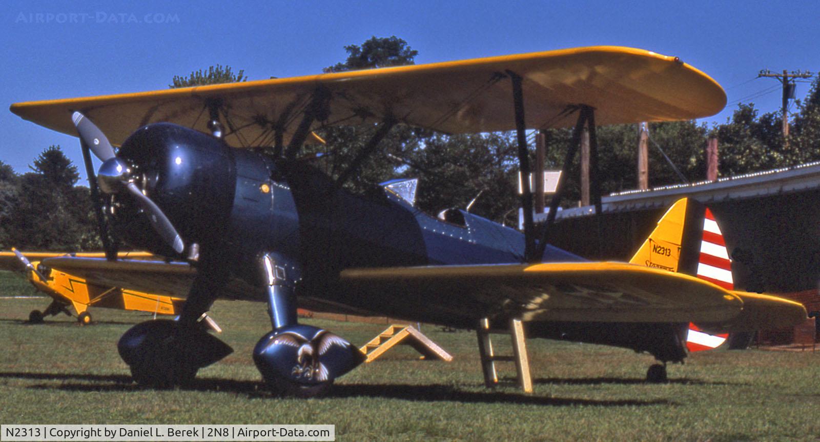 N2313, 1943 Boeing A75L300 C/N 75-7041, This beautiful plane waits for the next person to purchase a ticket for a ride.  The aircraft was substantially damaged during an accident on June 11, 1988, with no fatalities.
