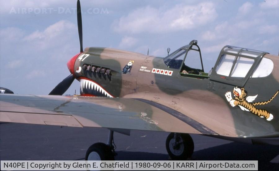 N40PE, 1942 Curtiss P-40E C/N AK905, Artsy shot of a nice plane
