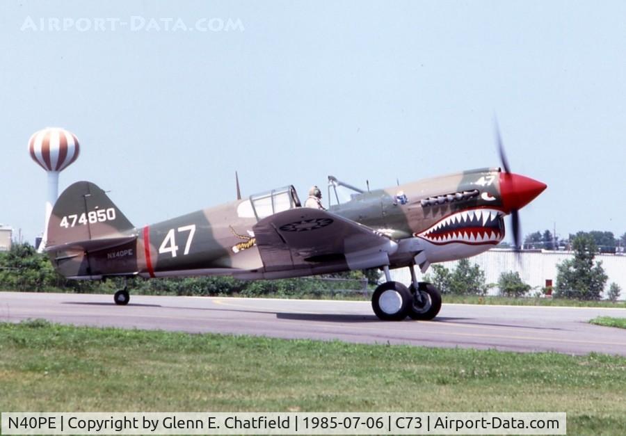 N40PE, 1942 Curtiss P-40E C/N AK905, Returning from a flight