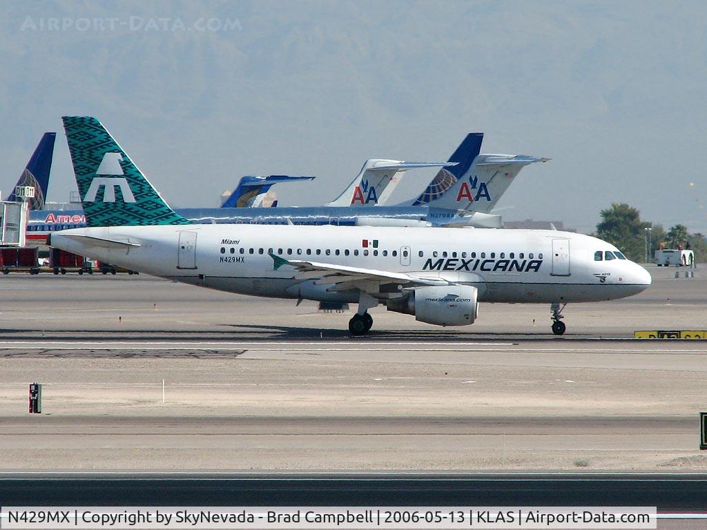 N429MX, 2001 Airbus A319-112 C/N 1429, Mexicana / 2001 Airbus A319-112