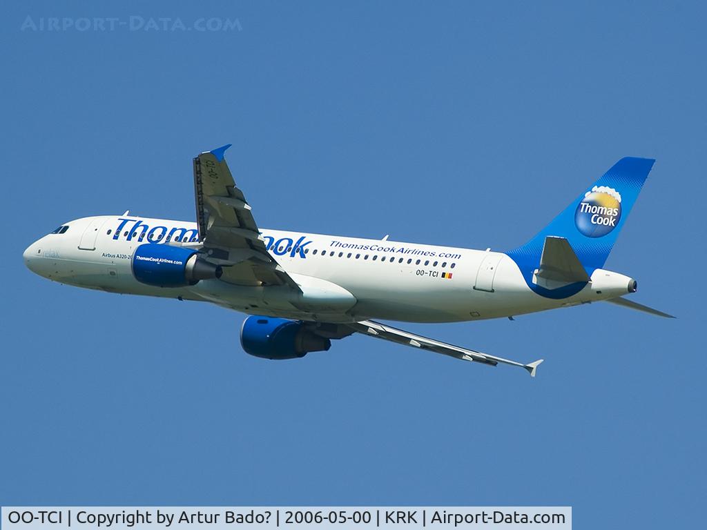 OO-TCI, 2003 Airbus A320-214 C/N 1975, Thomas Cook - after departure from rwy 25