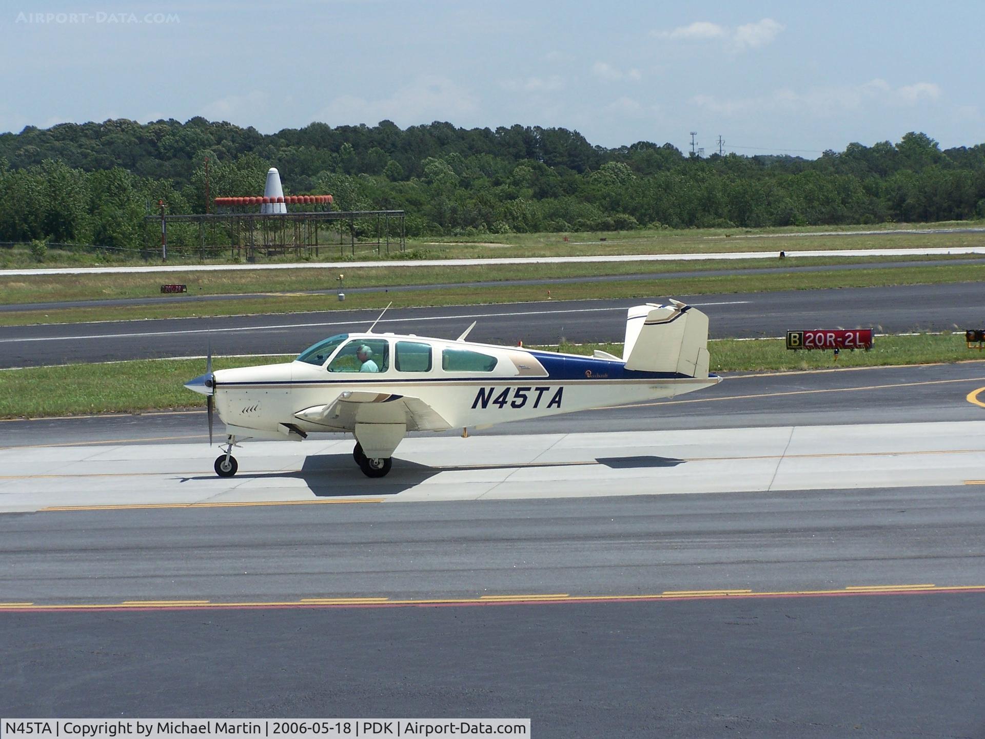 N45TA, 1966 Beech V35 Bonanza C/N D-8252, Taxing to 20R
