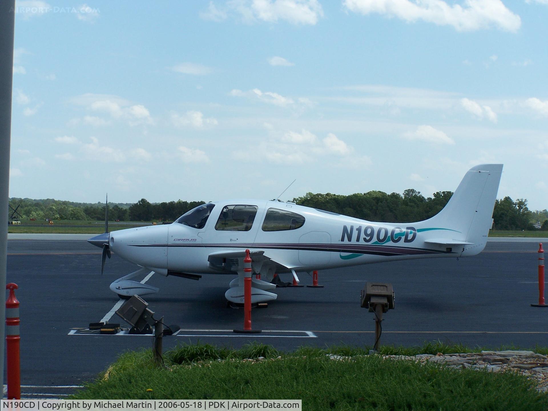 N190CD, 2000 Cirrus SR20 C/N 1099, Tied down @ Mercury Air Center