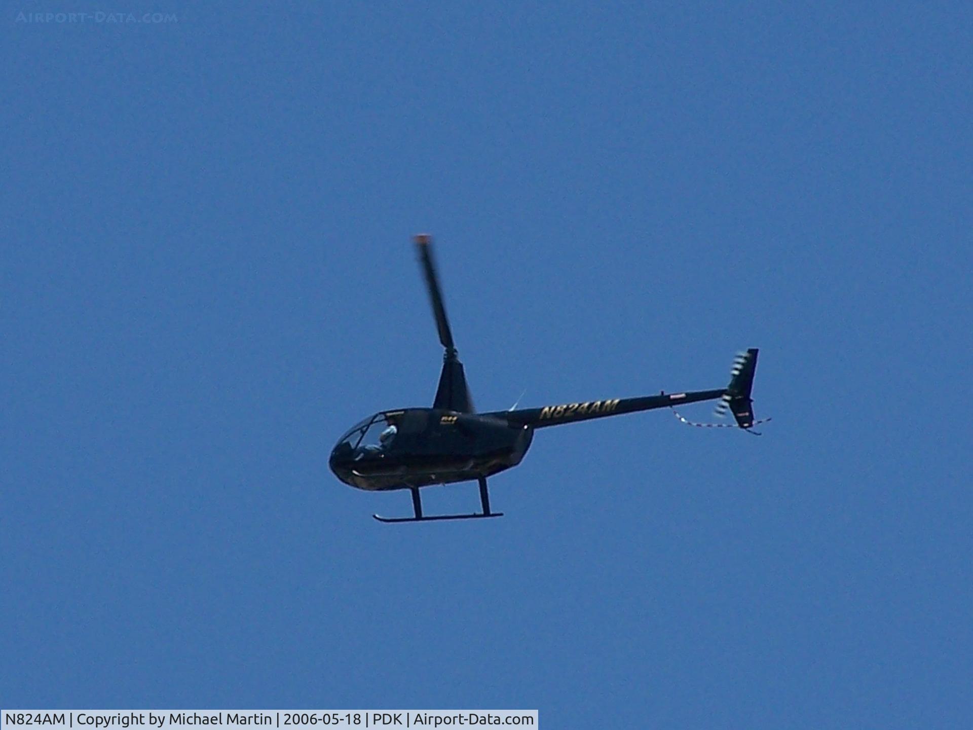 N824AM, 2003 Robinson R44 II C/N 10029, Over flying PDK