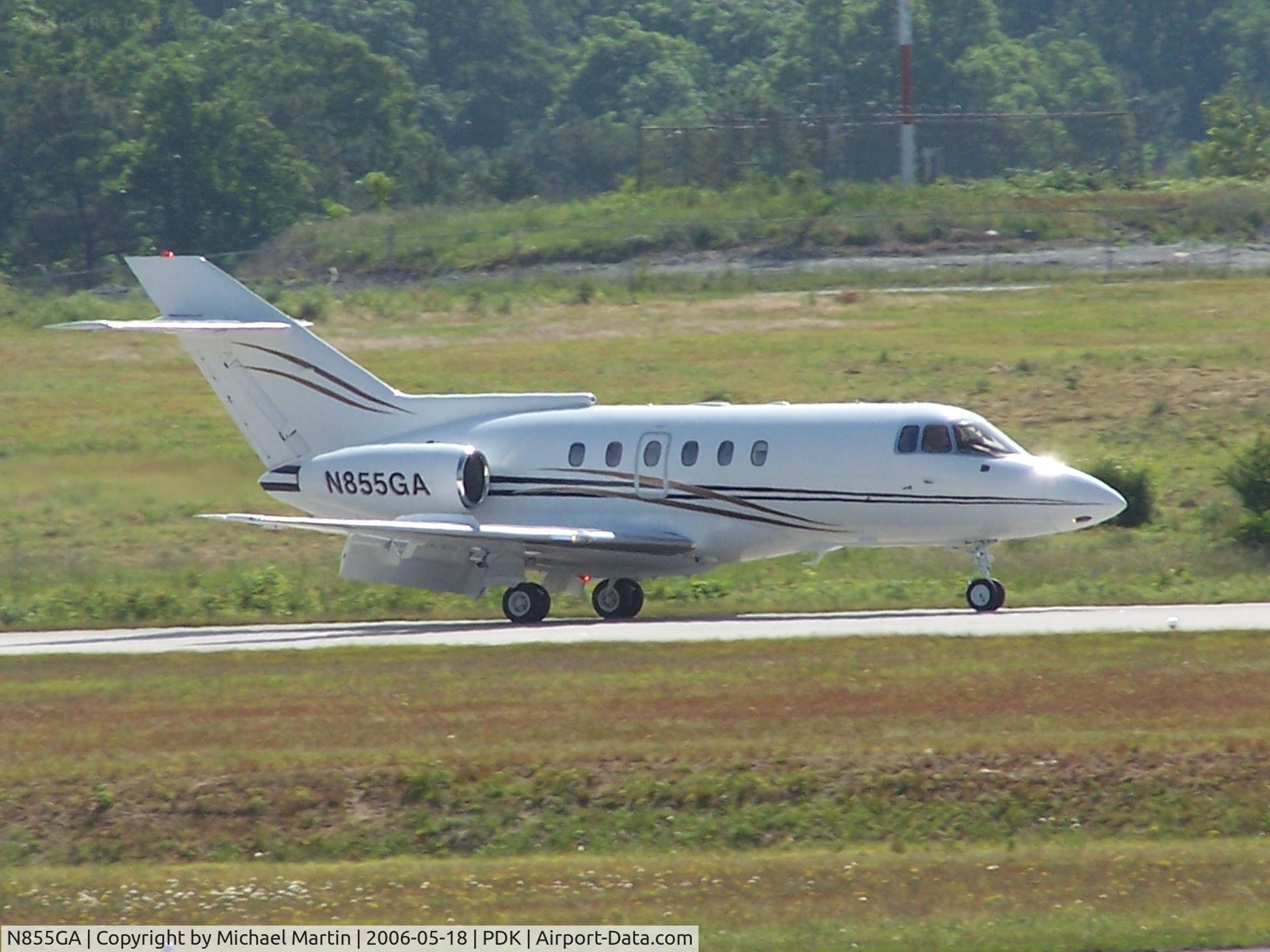 N855GA, 1992 British Aerospace BAe.125 Series 800A C/N 258211, Landing 20L