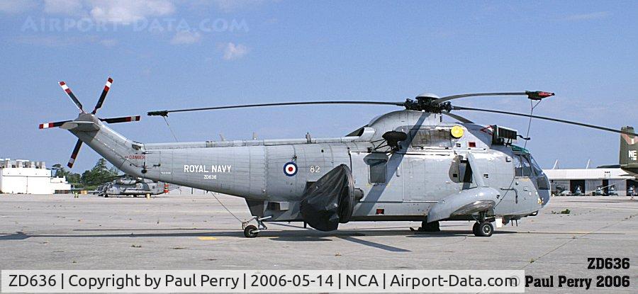 ZD636, 1985 Westland Sea King ASaC.7 C/N WA945, Here is a clear view of her radome on the starboard side, the tool of her trade.