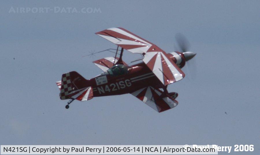 N421SG, 2003 Aviat Pitts S-2C Special C/N 6059, Climbing for altitude to start his act